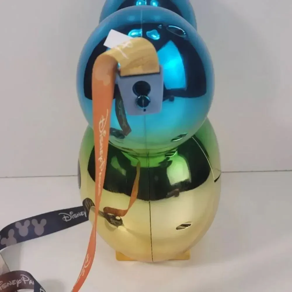 NEW! Disney Balloon Mickey-head Popcorn Bucket Metallic Blue, Green Gold Ombre